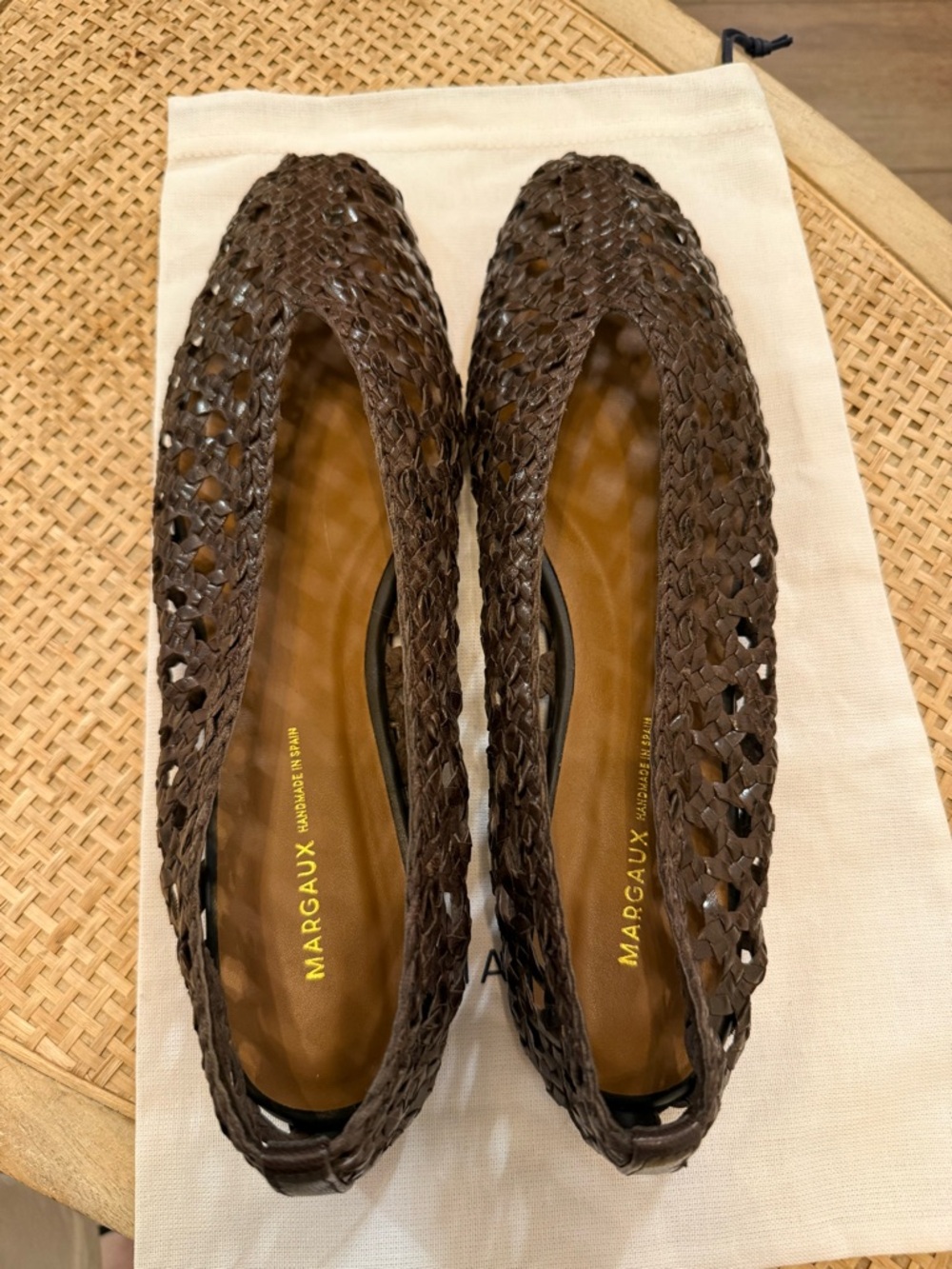 Margaux The Woven Paz Leather Ballet Flat in Espresso -10W - Picture 5 of 7